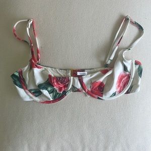 WeWoreWhat Vintage Bra Roses Bikini Top